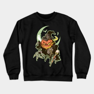 Evil Pumpkin-head Crewneck Sweatshirt